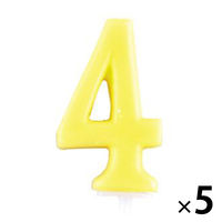 ナンバーキャンドル 4 数字 ろうそく パステル CM ケーキメイド 000DL-6004 1セット（1個×5） 誕生日 貝印