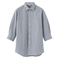 セブンユニフォーム 男女兼用レギュラーカラー七分袖シャツ/LLサイズ グレー GH7023-7 1セット(2枚)（直送品）