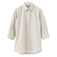 セブンユニフォーム 男女兼用レギュラーカラー七分袖シャツ/3Sサイズ ベージュ GH7022-7 1セット(2枚)（直送品）
