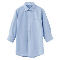 セブンユニフォーム 男女兼用レギュラーカラー七分袖シャツ/3Sサイズ サックス GH7023-3 1セット(2枚)（直送品）