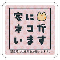 グリーンクロス マグネット 家にネコがいます ピンクA 茶トラ 6300076763 1枚（直送品）