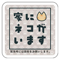 グリーンクロス マグネット 家にネコがいます ベージュA 茶トラ 6300076773 1枚（直送品）