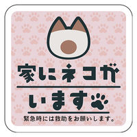 グリーンクロス マグネット 家にネコがいます ピンクB シャム 6300076786 1枚（直送品）
