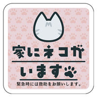 グリーンクロス マグネット 家にネコがいます ピンクB サバトラ 6300076785 1枚（直送品）