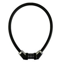 J&C 4連可変ダイヤル式ワイヤー錠 JCー086W φ12×600mm ブラック JC-086W-BK 1個（直送品）