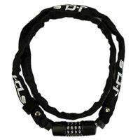 J&C 4連可変ダイヤル式ワイヤー錠 JCー087W φ3×1200mm ブラック JC-087W-BK 1個（直送品）