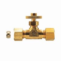 ミヤコ MV100RW ミニチュアバルブ ソロバン玉入 ストレート型(両口) 黄銅 12.7X12.7 1個（直送品）