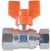 ミヤコ S2VSMK ボールバルブ 片ナット 黄銅 埋設不可 20RCX13G 1個（直送品）