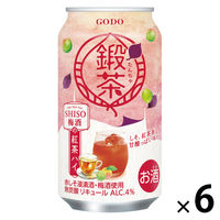 チューハイ 合同酒精 鍛茶 鍛高譚 たんたかたん しそ SHISO梅酒の紅茶ハイ 缶 350ml 6本
