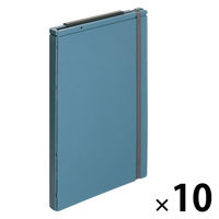 リヒトラブ Mutual 二つ折りクリップボード A5(A4・2ツ折) スレートブルー A2068-11 1セット(1枚×10)
