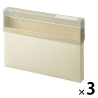 リヒトラブ Mutual コングレスケース A4ヨコ アイボリー コピー用紙300枚 A2073-16 1セット(1冊×3)