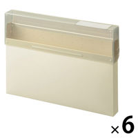 リヒトラブ Mutual コングレスケース A4ヨコ アイボリー コピー用紙300枚 A2073-16 1セット(1冊×6)