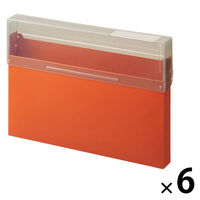 リヒトラブ Mutual コングレスケース A4ヨコ テラコッタオレンジ コピー用紙300枚 A2073-4 1セット(1冊×6)
