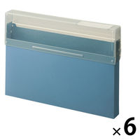 リヒトラブ Mutual コングレスケース A4ヨコ スレートブルー コピー用紙300枚 A2073-11 1セット(1冊×6)
