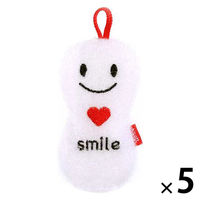 ニコット（Nicott）ニコニコスポンジ スマイル ホワイト スポンジ 1セット（1個×5） サンベルム