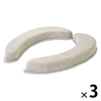 マシュマロ便座クッション 極厚 厚み5cm グレー 1セット（１個×3） トイレ 便座 介護用品 消臭機能 洗濯機洗濯可 藤栄