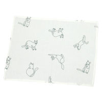 インド猫総刺繍ランチョンマット グレー studio CLIP