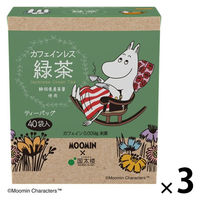 国太楼 ムーミン カフェインレス緑茶 三角ティーバッグ 1セット（40バッグ入×3）