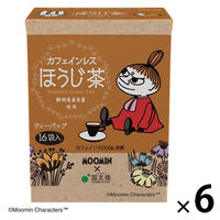 国太楼 ムーミン カフェインレスほうじ茶 三角ティーバッグ 1セット（16バッグ入×6）