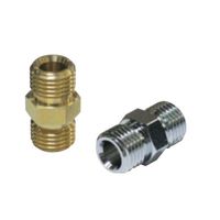 栗田製作所 ジョイントシリーズ 継手部品 No.4 中間ニップル メッキ無 No04X1/2X1/4N 1個（直送品）