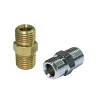 栗田製作所 ジョイントシリーズ 継手部品 No.5 ニップル(Rネジ×Gネジ) メッキ無 No05X3/8N 1セット(5個)（直送品）