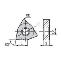 住友電工ハードメタル チップ WNMG080412NーGU:AC6135M 1セット(10ケ)（直送品）