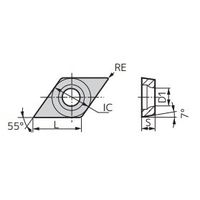 住友電工ハードメタル チップ DCMT11T308NーGU:AC6145M 1セット(10ケ)（直送品）