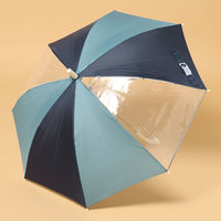 (らこれキッズ)レイン長傘 50cm ネイビー LAKOLE/ラコレ