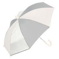 (らこれキッズ)レイン長傘 45cm ライトグレー LAKOLE/ラコレ
