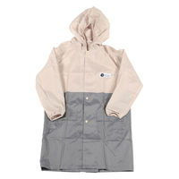 (らこれキッズ)レインコート 120cm ライトグレー 合羽 LAKOLE/ラコレ