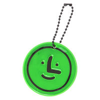 (らこれキッズ)KIDSくん顔リフレクター グリーン 反射板 LAKOLE/ラコレ