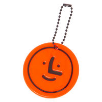 (らこれキッズ)KIDSくん顔リフレクター オレンジ 反射板 LAKOLE/ラコレ