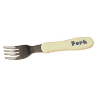 (らこれキッズ)カラーハンドルフォーク イエロー LAKOLE/ラコレ