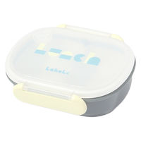 (らこれキッズ)ブロックロゴランチボックス チャコール 弁当箱 LAKOLE/ラコレ