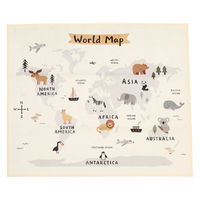 アダストリア 【らこれキッズ】世界地図ラグ