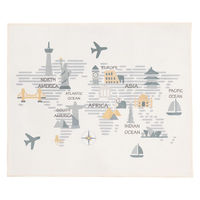 (らこれキッズ)世界地図ラグ シンボル LAKOLE/ラコレ