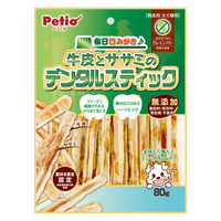ペティオ 毎日歯みがき 牛皮とササミのデンタルスティック 80g 4903588144189 1個(80g)入（直送品）