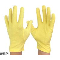 ウインセス 綿スムスマチ無し手袋 イエロー M 12双入 * 1セット 69-2206-07（直送品）