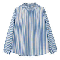 ディーエーピーネットワーク シャーリング衿ブラウス ブルー L W0182166322 1着（直送品）