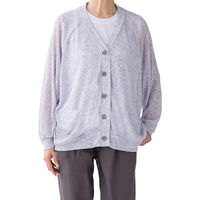 ディーエーピーネットワーク ニットゆったりカーディガン パープル M~L W0182170821 1着（直送品）