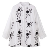 ディーエーピーネットワーク コード刺繍ブラウス 花柄 L W0182172712 1着（直送品）