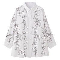 ディーエーピーネットワーク コード刺繍ブラウス 線柄 L W018217272 1着（直送品）