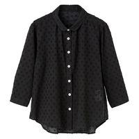 ディーエーピーネットワーク 7分袖ドビーブラウス ブラック M W0182173511 1着（直送品）