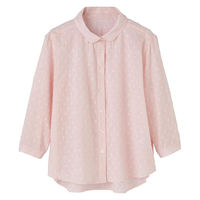 ディーエーピーネットワーク 7分袖ドビーブラウス ピンク L W018217352 1着（直送品）