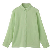 ディーエーピーネットワーク 綿ガーゼブラウス グリーン M~L W0182180111 1着（直送品）