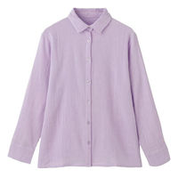 ディーエーピーネットワーク 綿ガーゼブラウス パープル M~L W018218011 1着（直送品）