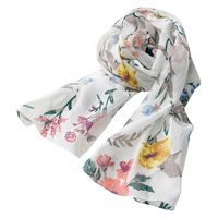 ディーエーピーネットワーク 花柄ストール 大花アイボリー 160×40cm W0182180411 1枚（直送品）