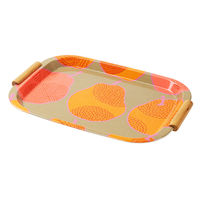 正和 トレー isso ecco イッソ・エッコ ファブリックトレー 持ち手付き ペアー 梨柄 46cm ベージュ 244430 1個（直送品）