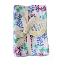 レップ キッチンクロス 2枚入 綿100% 正方形 30cm リーフ チェック ブルー 382115 1個（直送品）