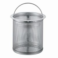 ミヤコ M14SBL 流し台ステンレスバスケット SUS304 135X124ー2.0 1個（直送品）